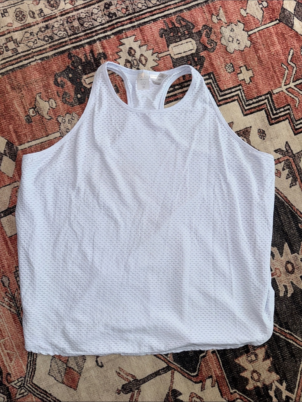 CALIA by Carrie Underwood White Racerback Mesh Tank